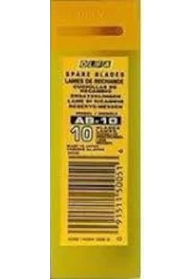 Olfa Maket Bıçağı Yedeği Dar 10'Lu / Ab-10