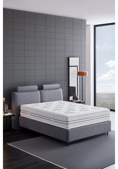 Yataş Barte Prestige Prime Yatak, Baza, Başlık 3'lü Set - Gri - 160x200 Cm
