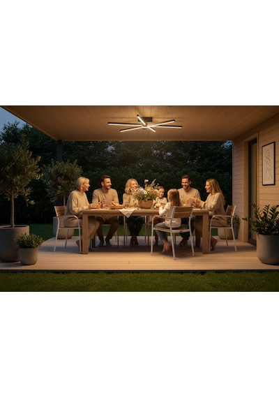 Nova 6 Silver Led Tavan Avize Kumandalı Dim Edilir Aşağı Işık Doğal Işık