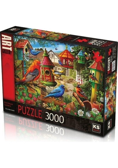 Puzzle 3000 Parça Bird House Gardens