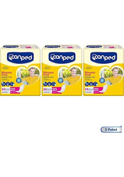Canped Mesane Pedi Normal M Beden 20 Adet x 3 Adet