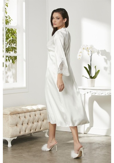 Pierre Cardin 6425 Kadın Saten Dantelli 6'lı Takım-ekru Ekru