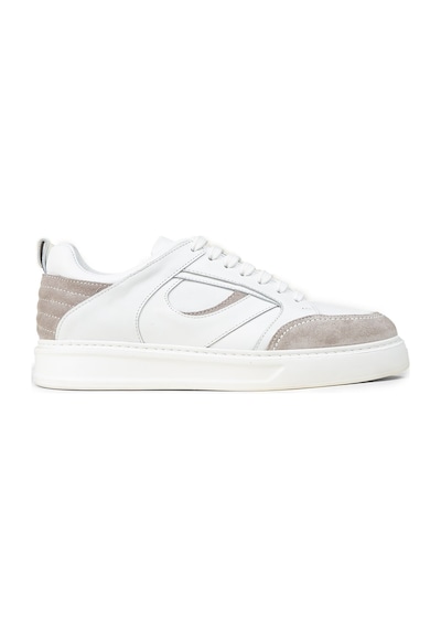 Deery Erkek Hakiki Deri Beyaz Sneaker Ayakkabı - 02012mbyze01 Beyaz