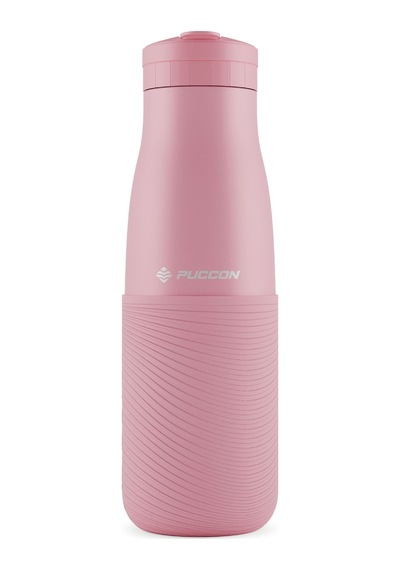 Puccon Pembe 500 Ml Paslanmaz Çelik Termos - Silikon Kaplı Dalga Okul, Günlük, Kamp - 50020