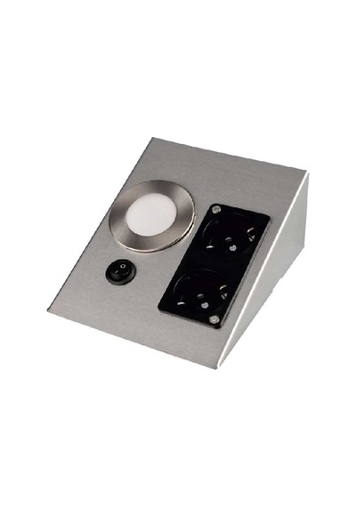Cata Ct-5109 Üçgen Tezgah Altı Priz 1w Günışığı Satin Kasa Siyah