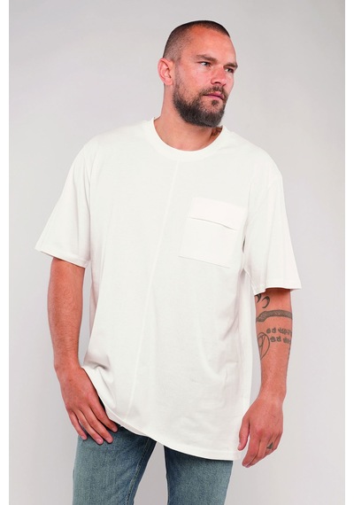 Gabria Bisiklet Yaka Erkek T-shirt Beyaz