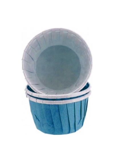 Cupcake Kalıbı Orta Boy Düz Renk 50x39 Mm 100 Adet Mavi N11.1061