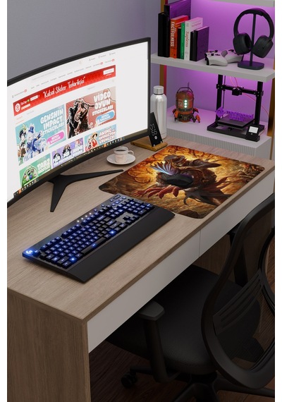 Baldur's Gate 3 Kaymaz Dikişli Kauçuk Oyuncu Mousepad V2 - 48x40 Xl Gaming Mouse Pad Fare Altlığı