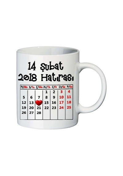 Sevgililer Günü Hediyesi Isimli 14 Şubat Kupa Bardak