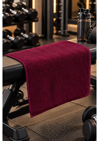 Yüksek Emici Hızlı Kuruyan Spor Salonu Havlusu Spor Havlusu %100 Organik Pamuk 50 X 90 Bordo - 945185160 Bordo