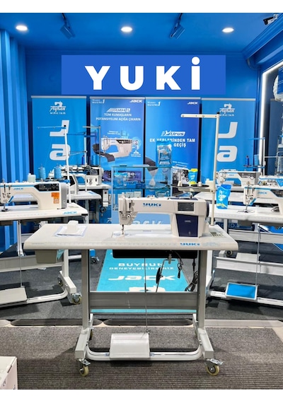 Yuki Yk-dm-1968 Full Otomatik Düz Dikiş Makinası 3'lü Step Motor Sistemi Uzun Gövde, Geniş Çalışma Alanı
