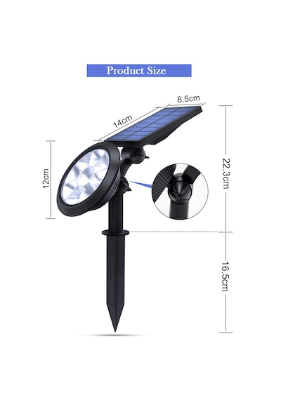 Led Bahçe Armatürü Ip65 Dış Mekan Bahçe Aydınlatma 15w Dekoratif Işık 6500k - Beyaz Işık