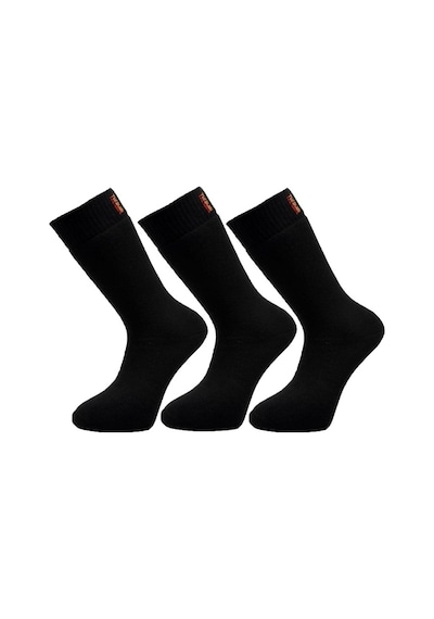 Meguca Socks Unisex Siyah 3 Çift Termal Havlu Kışlık Çorap Siyah
