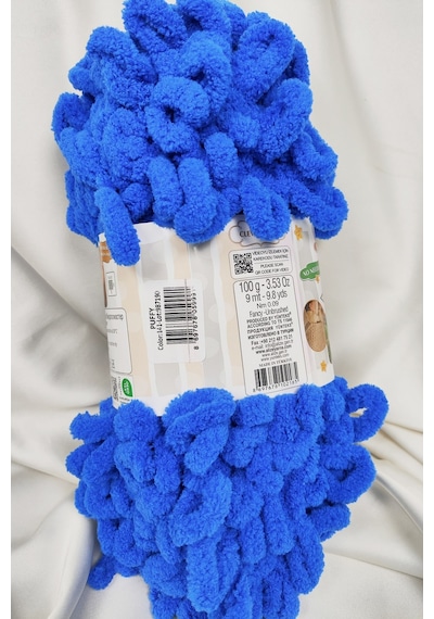 Puffy Saks Mavi El Örgü İpi 100gr. 9mt. 5'li Paket - Renk: 141