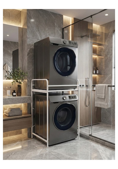 Reyo Falez 2 Katlı Çamaşır Makinesi Üstü Dolap Metal Banyo Organizeri Çok Amaçlı Raf - Beyaz 261 Reyo Falez 2 Katlı Çamaşır Makinesi Üstü Dolap Metal Banyo Organizeri Çok Amaçlı Raf - Beyaz 261