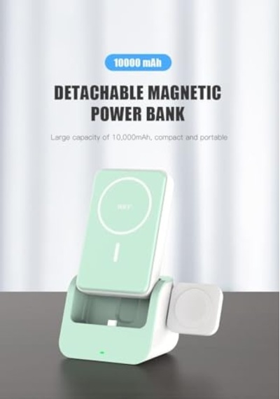 Kablosuz Power Bank Magsafe Uyumlu Büyük Güç Kaynağı Şarj Seti 10000 Mah Stand Olabilir Cep Telefonu Tablet Saa