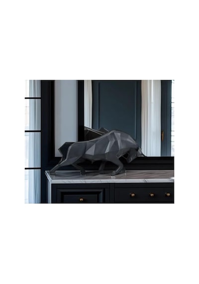 Dekoratif Boğa Heykeli, Boğa Biblo, Bull Sculpture, Ev Hediyesi, Hediyelik 22 X 15 Cm, 12v4124b Standart
