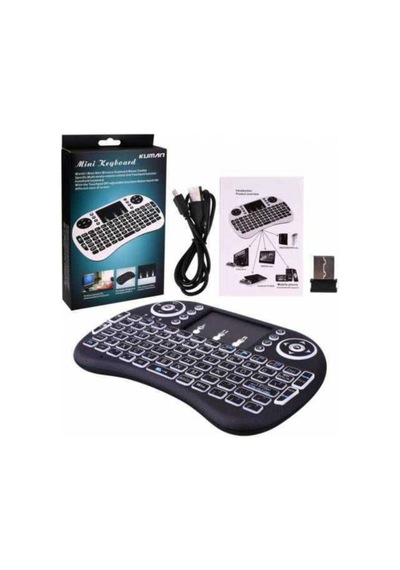 Işıklı Mini Klavye Mouse Smart Tv Box Pc Şarjlı Pg-8035