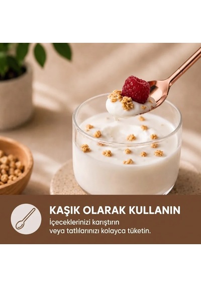 Lb 6'lı Kaşıklı Pipet Seti - Bronz - Pipet Temizleme Fırçası Çok Renkli