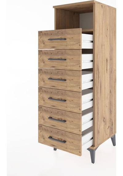 Hyperion Dolap Tek Raflı 6 Çekmeceli 44x44x134 Çam-çam Çam Hyperion Dolap Tek Raflı 6 Çekmeceli 44x44x134 Çam-çam Çam