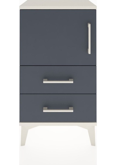 Arges Komodin 2 Raflı Tek Çekmeceli Tek Kapaklı 44x30x80 Ayta... Aytaşı