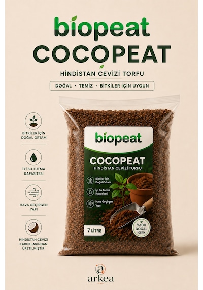 Cocopeat Hindistan Cevizi Torfu 7 Litre Doğal Bitki Yetiştirme Ortamı 1000