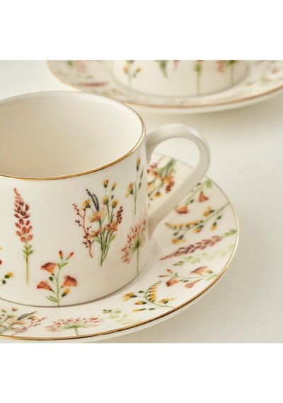 Flores Porselen 2'li Çay Fincanı Seti 180 Cc Diğer