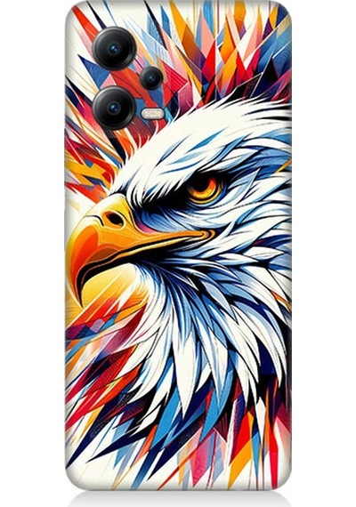 Xiaomi Poco X5 5g Uyumlu Renkli Kartal Sıçrayışı Desenli Silikon Kılıf Çok Renkli