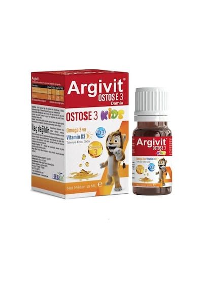 Argivit Ostosse3 Kids Omega-3 Ve Vitamin D3 İçeren Takviye Edici Gıda 10 Ml