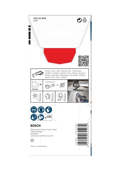 Bosch 1x Pro Ayz 53 Bpb Dual-tec Bıçak Alçıpan Panel, Çivili Ahşap, Genişlik 53 Mm, Professional Aksesuar Çok Fonksiyonlu Makine