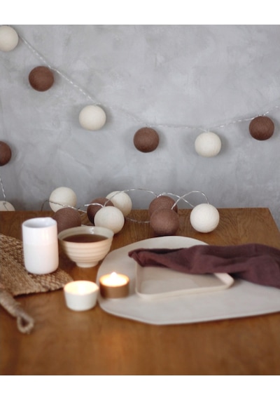Vanilla Işıklı Top Dekoratif Aydınlatma