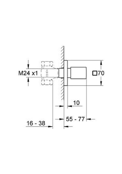 Grohe Eurocube Ankastre Stop Valf - 19910000 Krom
