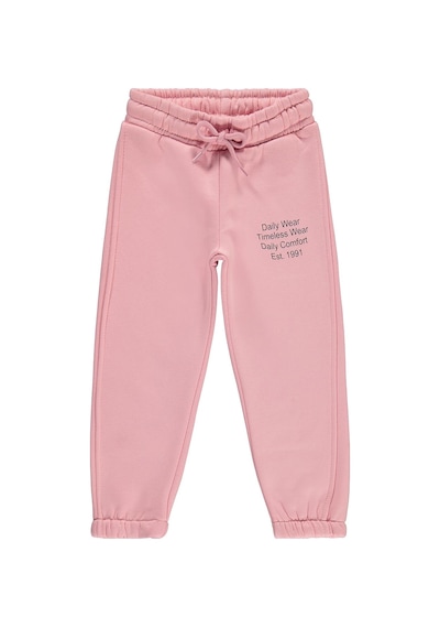 Civil Girls Daily Wear Baskılı 2-5 Yaş Eşofman Altı - Pudra Koyu Pudra
