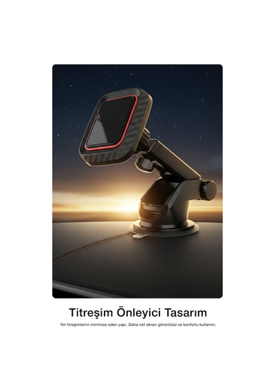 Vantuzlu Manyetik Telefon Tutucu T45 Çok Renkli