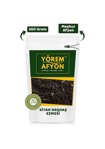 Meşhur Afyonkarahisar Yöresinden Coğrafi Tescilli Kavrularak Öğütülmüş Siyah Haşhaş Ezmesi 500gr.