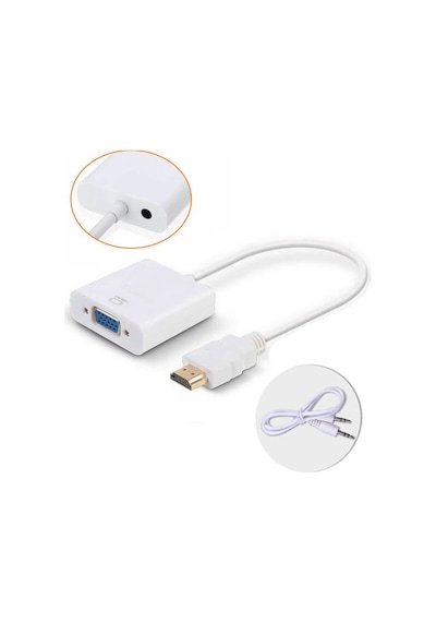 Hdmi To Vga Ses Çıkışlı Kablo Çevirici Dönüştürücü  Adaptör