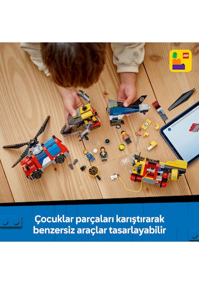 LEGO® City Helikopter, İtfaiye Kamyonu ve Denizaltı Karışımı 60462 - 7 Yaş ve Üzeri Çocuklar için Yaratıcı Oyuncak Yapım Seti (874 Parça) LEGO® City Helikopter, İtfaiye Kamyonu ve Denizaltı Karışımı 60462 - 7 Yaş ve Üzeri Çocuklar için Yaratıcı Oyuncak Yapım Seti (874 Parça)
