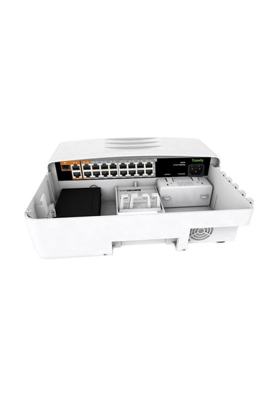 Tiandy 16 Port Yönetilmeyen Dış Ortam Su Geçirmez Aı Poe Switch 14e+2g+2g+1sfp