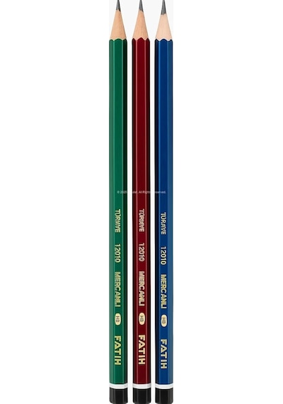 Lexroo Mercanlı Kurşun Kalem, 12'li Set, Hb, 12010, Okul, Ofis Kullanımı İçin Uygun, Yumuşak Çok Renkli