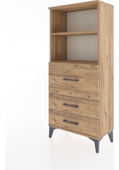 Hyperion Dolap 2 Raflı 3 Çekmeceli 60x44x134 Çam-çam Atlas Çam
