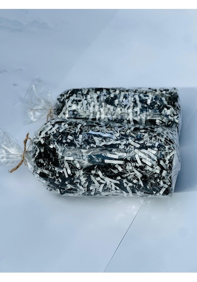 Siyah Beyaz Z Zigzag Kırpık Kağıt 500 Gr Hediye Kutu İçi Dolgu & Süsleme