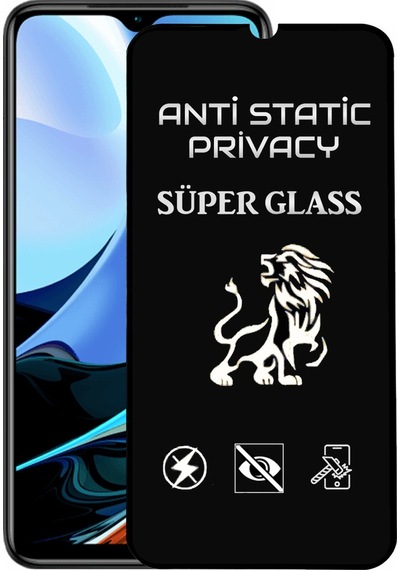 Xiaomi Redmi 9t Tam Kaplayan Anti Statik Hayalet Süper Cam Ekran Koruyucu
