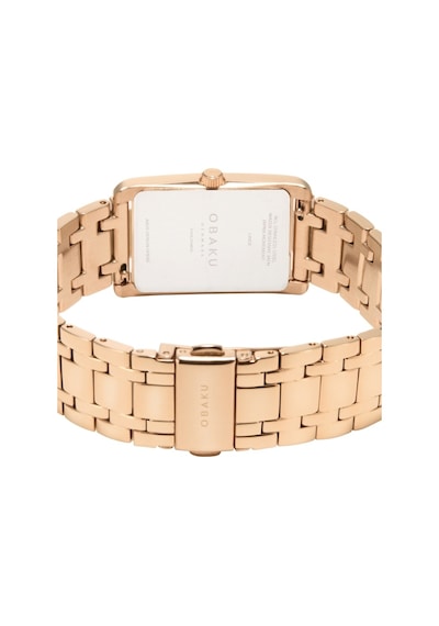 Obaku Denmark V311lxvwsv Quartz Çelik Rose Beyaz Kadran 24 Mm Kadın Kol Saati Rose Gold