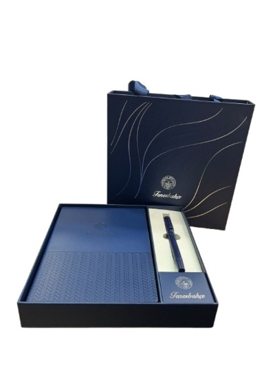 Fenerbahçe Premium Defter & Kalem Hediye Seti Özel Tasarım Lacivert Kutulu