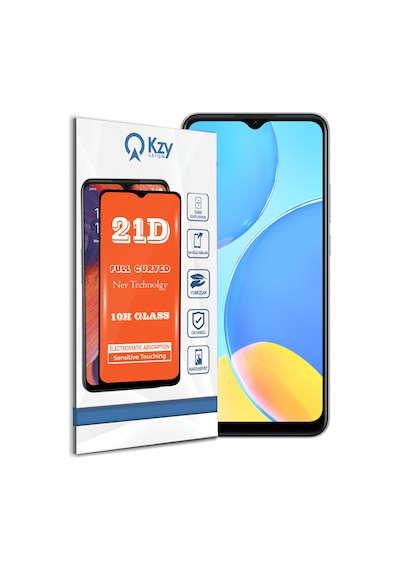 Oppo A15S ile Uyumlu Tam Kaplayan 21D Temperli Ekran Koruyucu Cam
