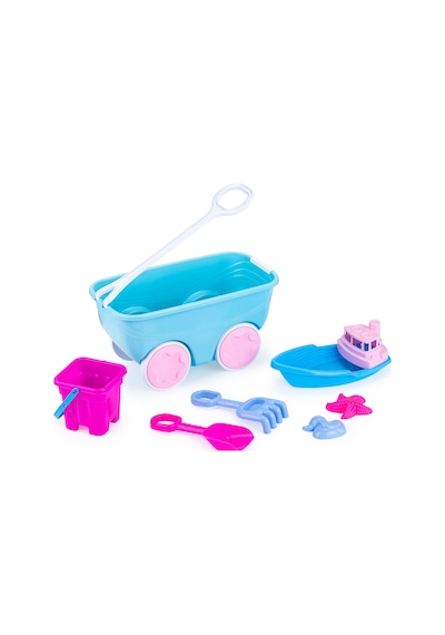 Erdem Toys Gezgin Vagon Oyun Seti Balıkçı Tekneli Kovalı - Turkuaz