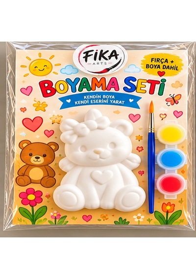Ayıcık Rölyef Figür Taş Tozu Boyama Seti