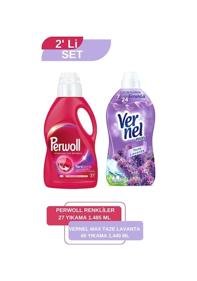 Vernel Max Taze Lavanta 1,44l + Perwoll Renkli 1,485 set-hnkdtj-5115-5973 1400 ML