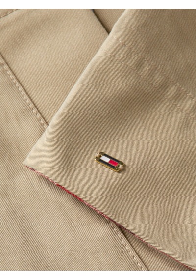 Tommy Hilfiger Cotton Short Jacket Kadın Bej Mont - Ww0ww49844