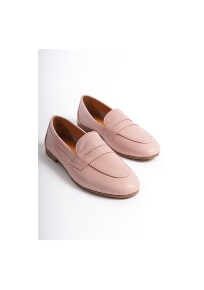 Mubiano Hakiki Deri Collection Kadın Loafer & Babet Pudra -mcmng12103-pd Pudra